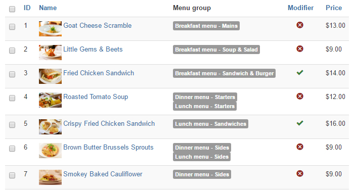 Restaurant Website Lease Menu Management